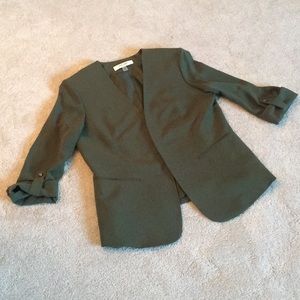 Jones Studio Size 10 Olive Green Blazer